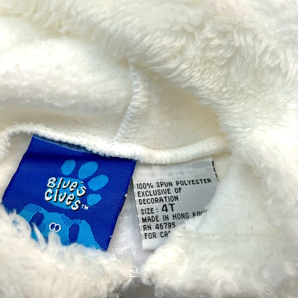 Blue’s Clues Vintage White Hooded Fleece Pullover - Picture 6 of 6